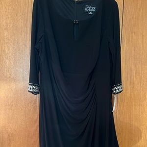 Black Alex Evening gown.  Size 18w.  Brand new-never worn.  Tags are still on.